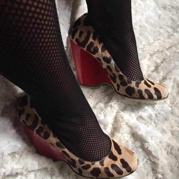 Tan & brown Giuseppe Zanotti wedge animal print - Picture 9 of 10